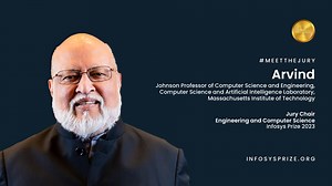 #MeetTheJury #InfosysPrize2023 A Johnson Professor at Massachusetts Institute of Technology (MIT), a Fellow of IEEE & ACM, an accolade magnet, Arvind, is a trailblazer in computer science and engineering. His work in dataflow computing and more has left an indelible mark on the tech world https://www.infosysprize.org/jury/2023/arvind.html | Infosys Prize | Facebook
