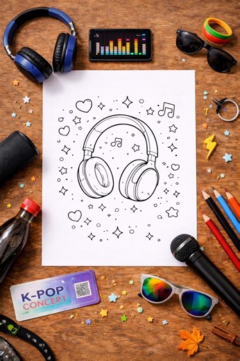 Kpop Coloring Pages for Kids & Teens | Cute Easy Bold K-pop Fan Coloring Book | Birthday Party Activity Favor | PDF Instant Download - Etsy