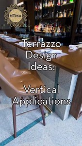 #Terrazzo Design Ideas: Vertical Applications Terrazzo takes exceptional durability and adaptability up the wall, for custom vertical applications: poured-in-place and hand-ground or pre-cast curbs, base, and plinths to complement floors. Today’s terrazzo is also light enough for ceiling application. Hardwearing and functional, terrazzo offers design versatility for ever-evolving innovation with stair treads, risers, stringers, benches and landings. #ntma #nationalterrazzo #interiordesigning | N