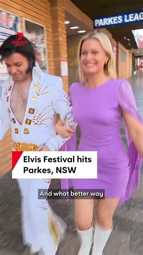 The biggest Elvis fanfest outside of Memphis is underway and Parkes is ready for a little less conversation and a little more action. The NSW town in full swing celebrating a very special day for the original king. #elvis #elvispresley #parkes #rockandroll #music | 7NEWS Sydney