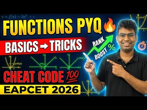 EAMCET 2026 Math Coaching | Class 1: Relations & Functions Quick Revision with Mind Maps