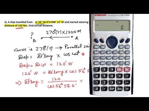Navigation _Parallel Sailing Part 2_ Q 2,3,4 & 5