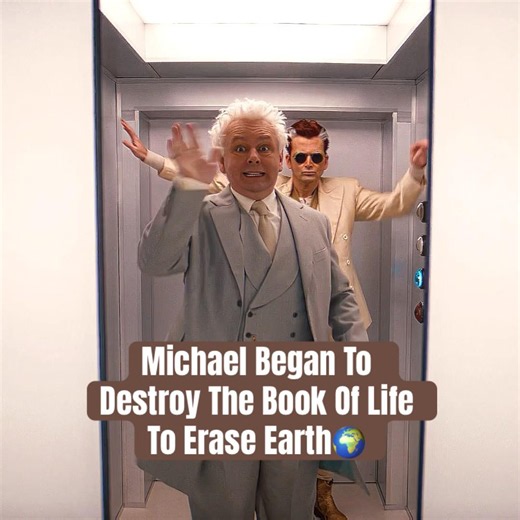 Michael Began To Destroy The Book Of Life To Erase Earth🌍 #goodomens #shorts #shortvideo #funny