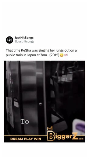 Just Hit Songs on Instagram: "Thirteen years ago, Ke$ha gave one of her most chaotic performances not on stage, but on a public train in Japan at 7 a.m. Belting out her songs at full volume, she turned the quiet commute into an impromptu concert. What made it even more shocking was that Japan is known for its reserved public culture, where silence and respect in shared spaces are the norm — making a stunt like this stand out even more. The moment perfectly summed up Ke$ha’s wild, carefree energy