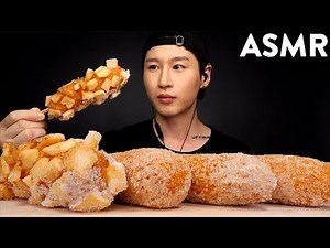 ASMR CORN DOGS MUKBANG (Mozzarella, Potato, Cheddar, & Rice Cake) No Talking | Eating Sounds