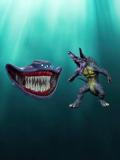 Giant Sea Monster vs All Pacific Rim Kaiju! 😱🌊 #kaiju