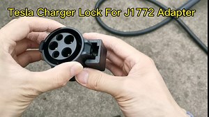 Tesla Model 3/Y Charger Lock for J1772 Adapter (Works with Non Flange Adapter, Not Work with Model S/X) (Red)[2PACK]