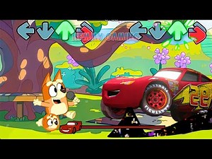 FNF Bluey Full Episodes vs Pibby McQueen Sings Bluey Can Can | FNF Mods