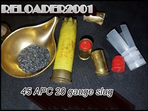 45 ACP 20 gauge slug