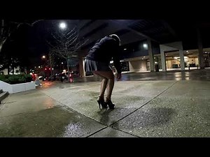 Short Skirt And Heel Click Sissy