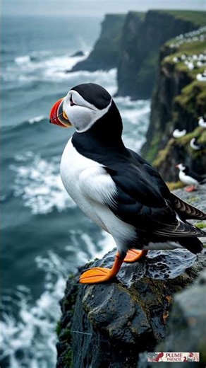 Discover the Puffin – A Bird of Stunning Elegance #shorts #oiseau #birds #birdspecies #aibirds