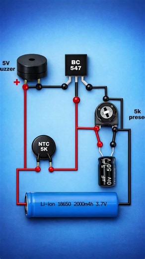 temperature alarm connection system circuit diagram #shots #electrical #electrician
