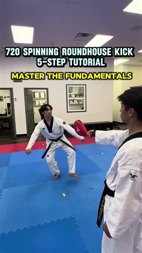 720 Spinning Roundhouse Kick 5 Step Tutorial #taekwondo #martialarts #sanantonio