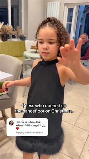 Aliyah Xelia - Dancing Curly Girl 💕👩🏽‍🦱 on Instagram: "🖤 dress is from @NovaKids by @FashionNova 👇🏽 - Mini Sienna Faux Fur Dress #novakids #dance #dress #retrozouk"