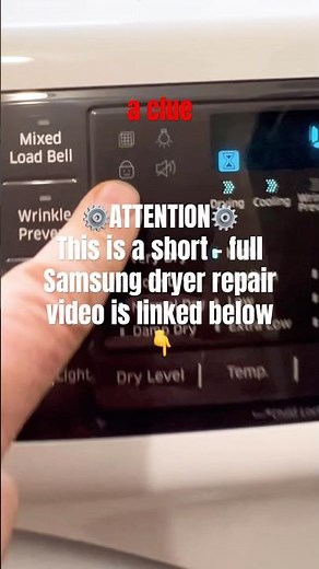 Samsung Dryer DV42H5000EW - Red Lock Icon and Child Lock Explained (Winnipeg)