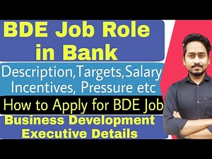 BDE Job Role in Bank|Private Banks Job Role in Hindi|BDE Job Description|Bank Recruitment 2021|Bank