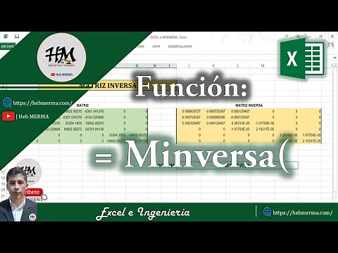 COMO UTILIZAR LA FUNCION =MINVERSA EN EXCEL PARA TEMAS DE INGENIERIA | #HebMERMA