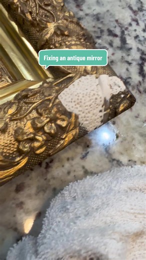 Repairing an Antique Mirror with Creative Techniques