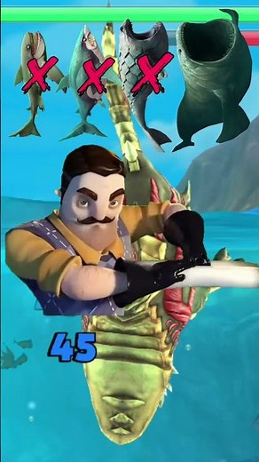 Hungry Shark World Game play Long Jump Testing Noob Shark Vs Pro Shark #new #shorts