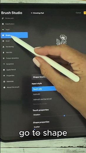 How to Rotate Your Brush in Procreate with Apple Pencil Pro! 🎨✨