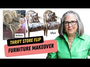 Thrifted Goodwill Furniture DIY Makeover! Reupholstered | From Outdated To High End Decorator Style!