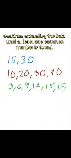 Finding the LCM ( Least Common Multiple) #fractions #mathematics #fyi #education