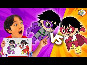 Learn how to draw Superhero Red Titan vs Dark Titan Cartoon for kids! - Videos For Kids