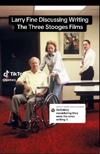 Replying to @Jupiter Jelly Larry Fine in April 1973 talking about the writing behind The Three Stooges films #threestooges #thethreestooges #larryfine #curlyhoward #moehoward #filmwriting #filmwriter #punchdrunks #writersguild #writersguildofamerica