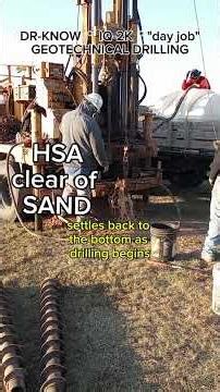 FLOWING SAND / SAND LOCK -- flush sand #augerdrilling #sand #drillingmethod #geotechnicaldrilling
