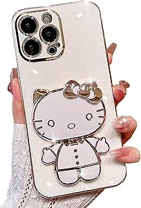 Women & Girls Cute Phone Case for iPhone XR Funny Sweet Cartoon Silicone Protective Case Cover White