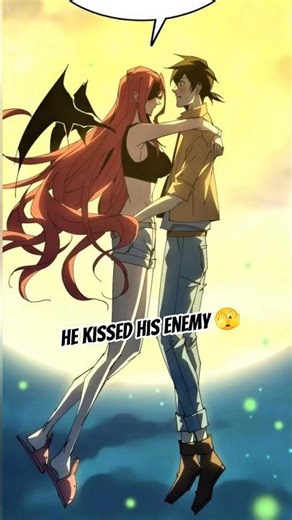 He Finally Kissed the Demon Queen 😳👑... #shorts #trending #manhwa #anime #webcomics