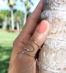 Hammered 14K Gold-filled Thumb Ring: Adjustable Handmade Jewelry - Etsy