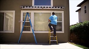 ADVANING 12'x10' Motorized Patio Retractable Awning | Luxury Series | Premium Quality, 100% Solution-Dyed European Acrylic UV Sun Shade, EA1210-A808H2, Garden Green with Sand Beige Stripes