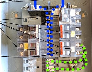Inspecting split-bus panels