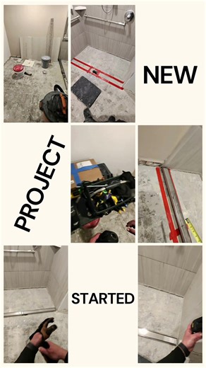 Preparation & measurements. Every wet room starts long before tile and finishes. Today was about understanding the space, preparing the area, and cutting the concrete to allow a proper linear drain installation. Slow progress, but essential work.#denver #mpiremodeling #newproject #remodeling