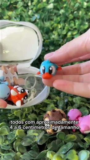 Kit 6 Mini Animais Articulados Colecionáveis com bolsa