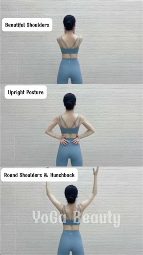 Fix Round Shoulders & Hunchback: 3 Easy Moves for Better Posture #motivation