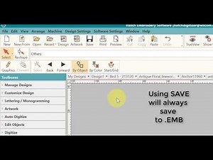 2-2 Getting Started - Save Designs in Hatch Embroidery