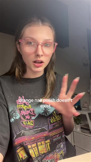 i mean i guess no one really gets orange nails anyway. just a thought i had 😇 #nails #nailinspo #nailtech #nailtechs #nailart