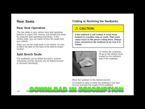 Pontiac Aztek 2001-2005 Owner's Manual PDF English | SUV User Guide Download