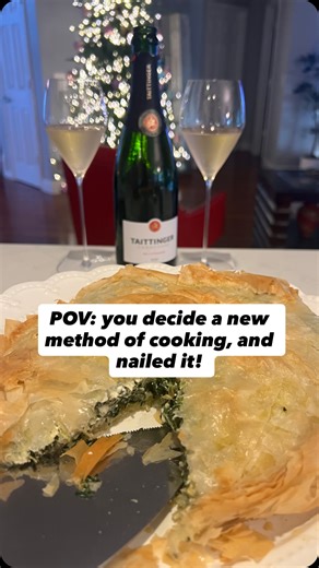 Gina Martino Zarcadoolas | Italian Wine Scholar 🇮🇹| Pasta Queen | I woke up with a Greek accent while dancing the cancan. 🇬🇷 🌱🇫🇷💃 I made Spanakopita (Greek Spinach Pie) and paired it with NV champagne... | Instagram