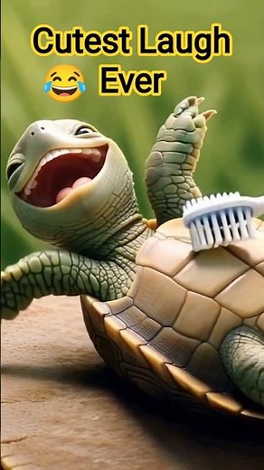 "Cutest Baby Turtle Laughing 😂 | Funny Animal Video 🐢💚"