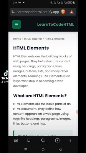 HTML Element's #webdevelopment #html #html5 #htmltutorial #htmlcode #htmlelements