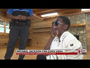 Viral Michael Jackson Fan Gets Surprise from Greenville Police Officer