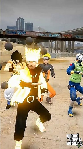 Naruto VS Sonic: Epic Team Battle! ⚔️ Who is Strongest? 🔥 | #naruto #sonic #shorts #gta5