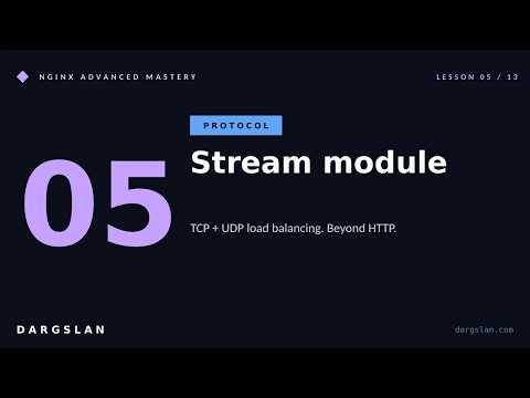 Nginx Advanced #05 | Stream Module | TCP + UDP Load Balancing