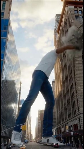 🤯 GIANT MAN SPOTTED Walking Through NEW YORK CITY #viral #youtubeshorts #newyork #vfx