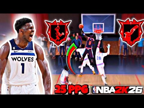 This 6’4 DEMIGOD Anthony Edwards Build DOMINATES In My first COMP PRO AM MATCH UP GAME In 2K26!!