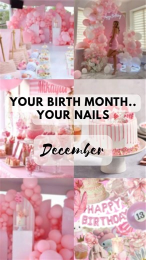 Nail Inspo // Your Birth Month.. Your Nails 🩷🎀 #nailinspo #trending #birthmonth #foryoupage