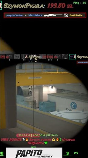 AWP Clutch 1v2 NO SCOPE 😱💀🎯 #cs2 #papitovoice #viralshorts #noscope #... | #papitovoice o #Twitch